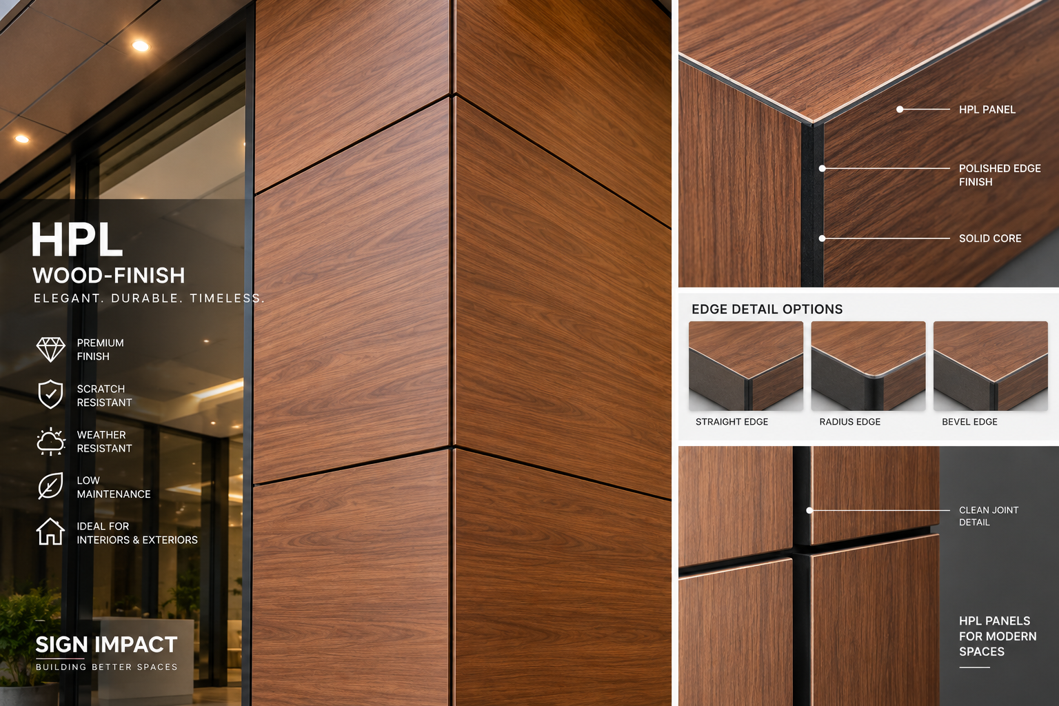 HPL cladding finish detail