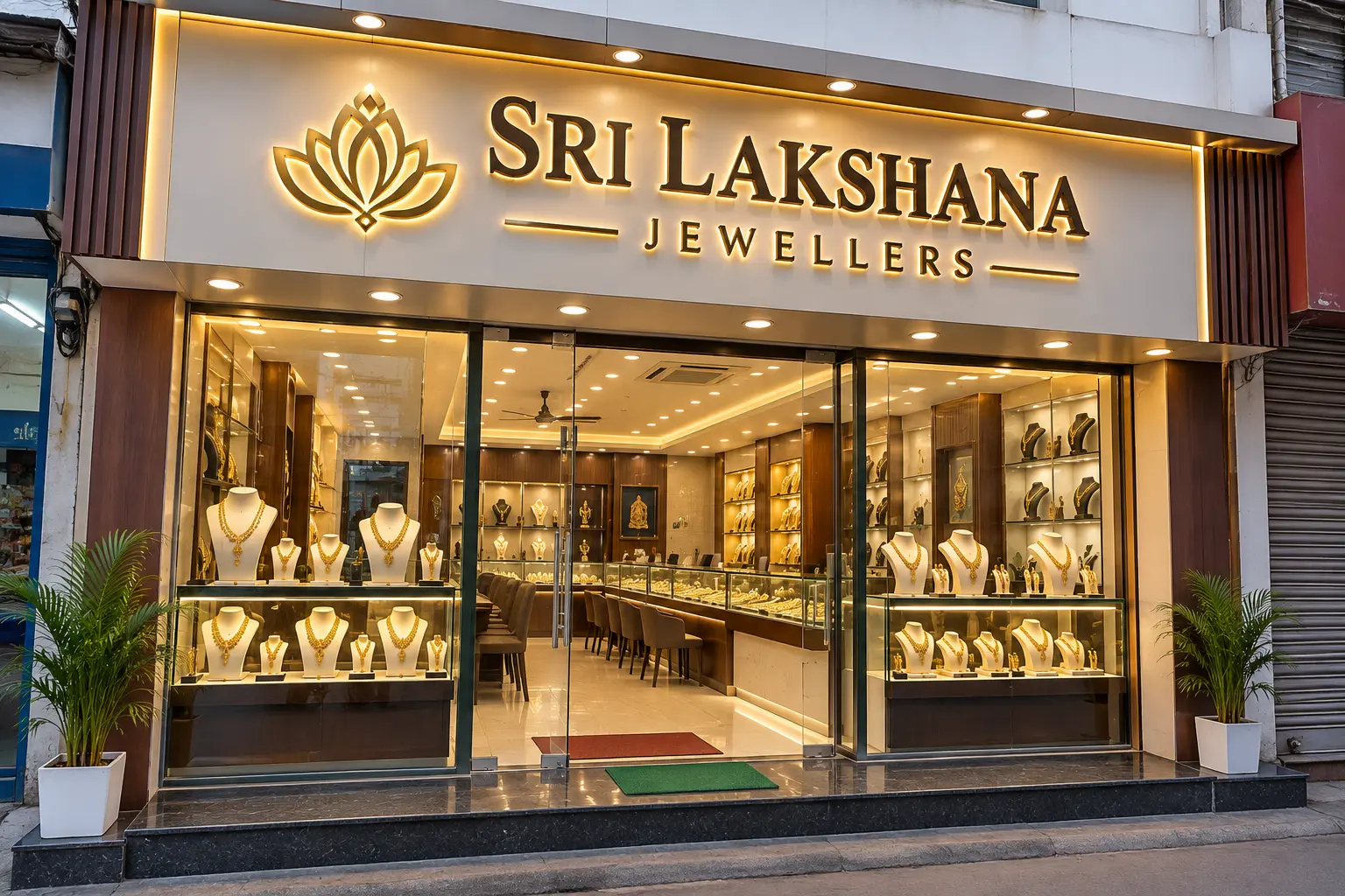 Illuminated storefront signage